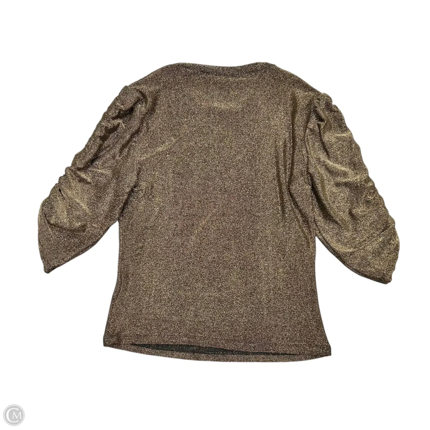 Top Short Sleeve By Veronica Beard In Gold, Size: S