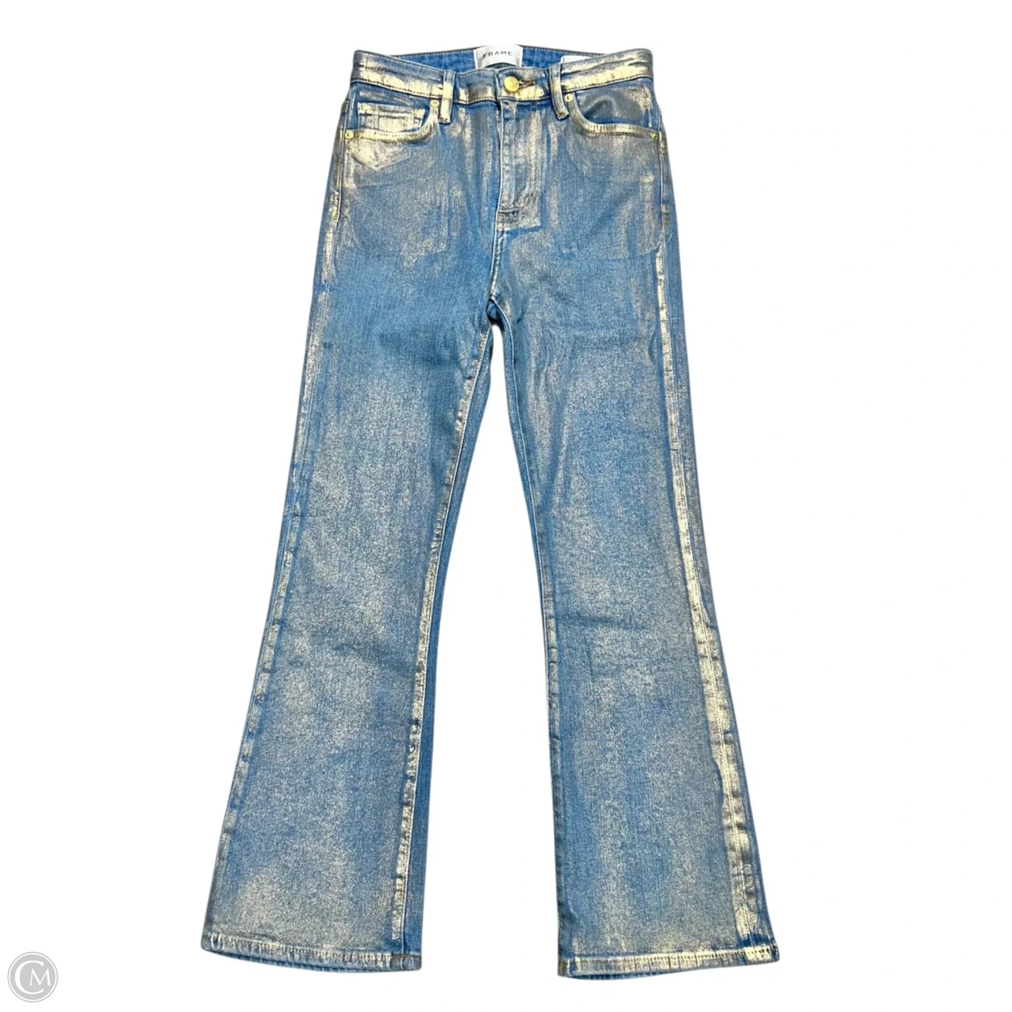Jeans Boot Cut By Frame In Blue Denim, Size: 0