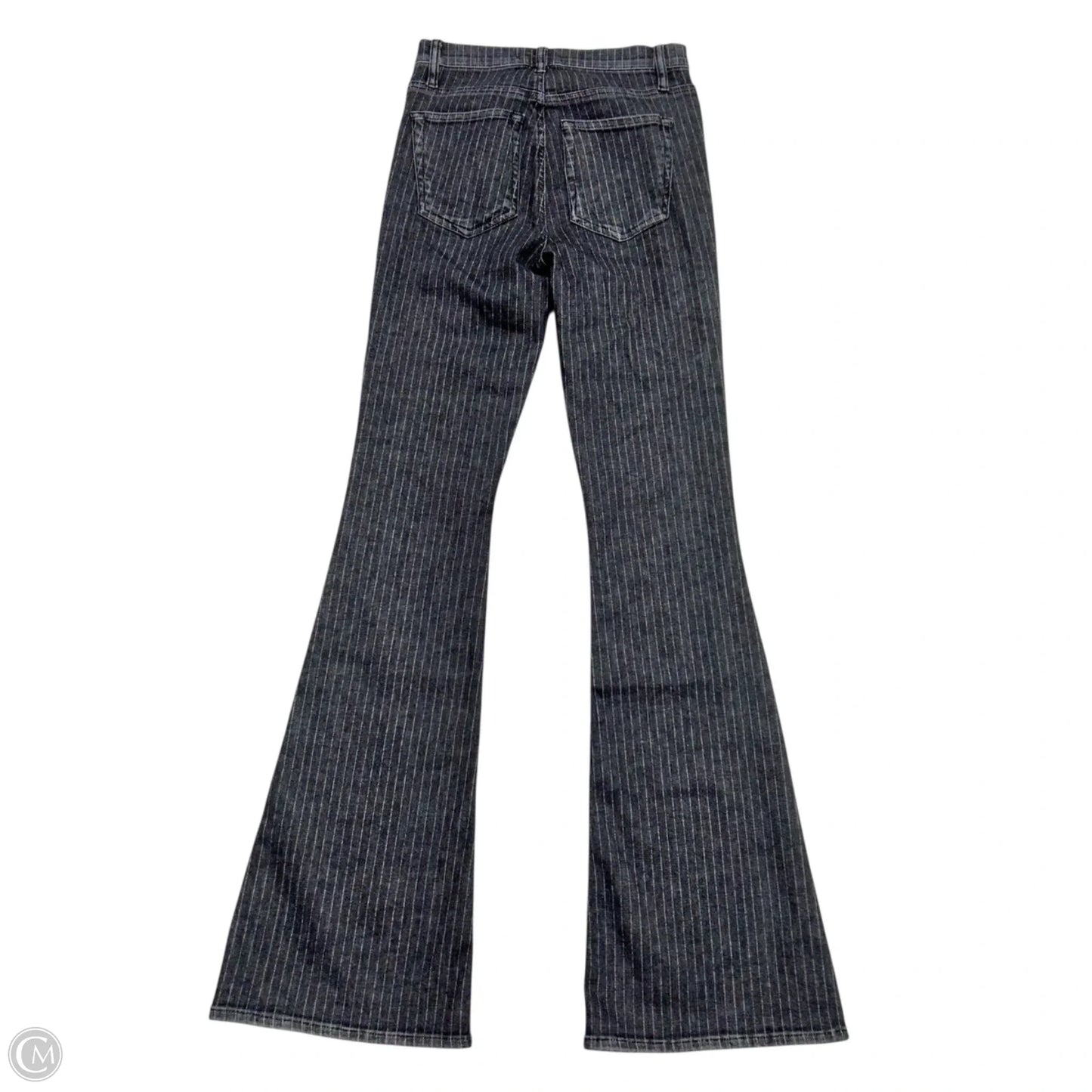 Jeans Flared By Frame In Black Denim, Size: 0