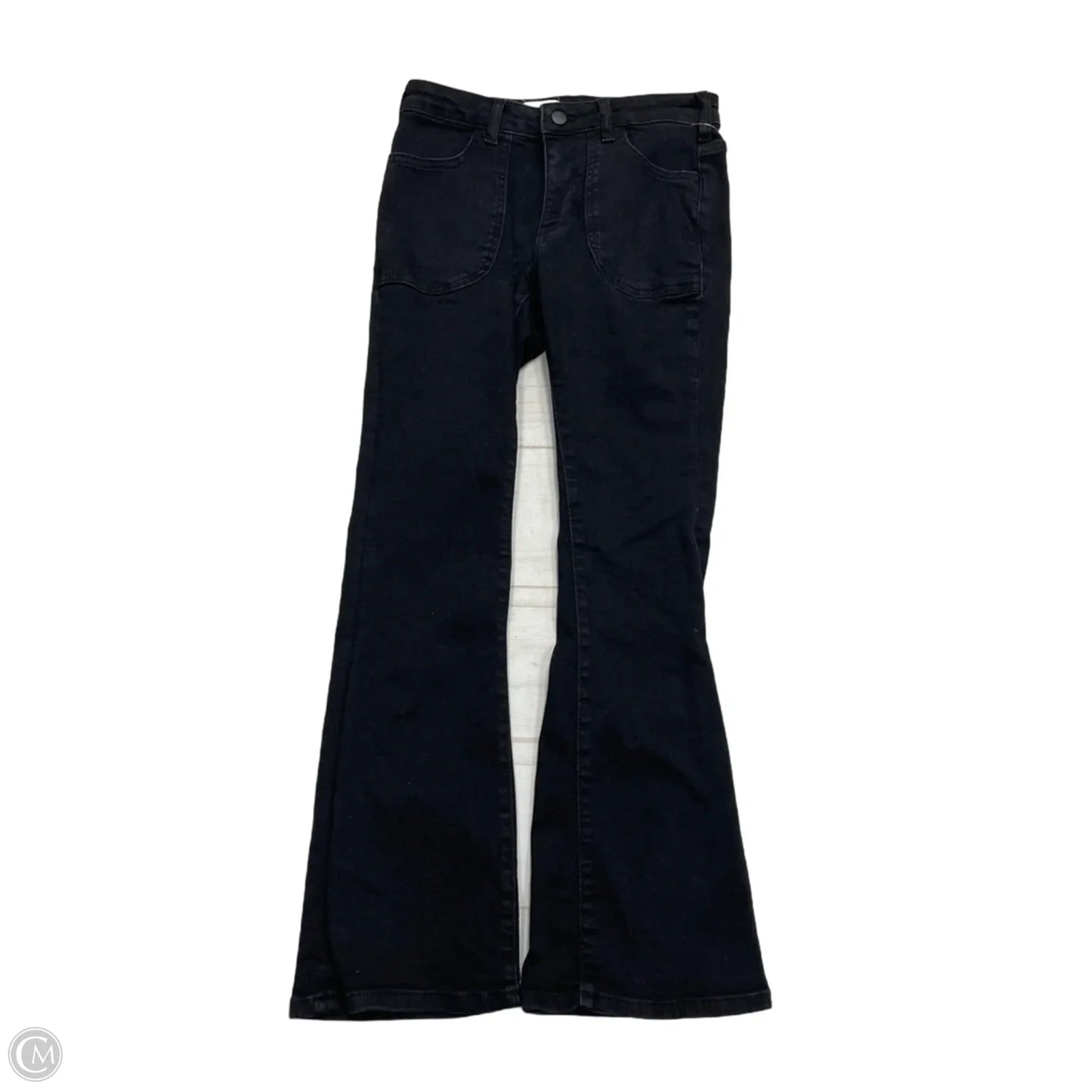 Jeans Flared By Pilcro In Black Denim, Size: 0p
