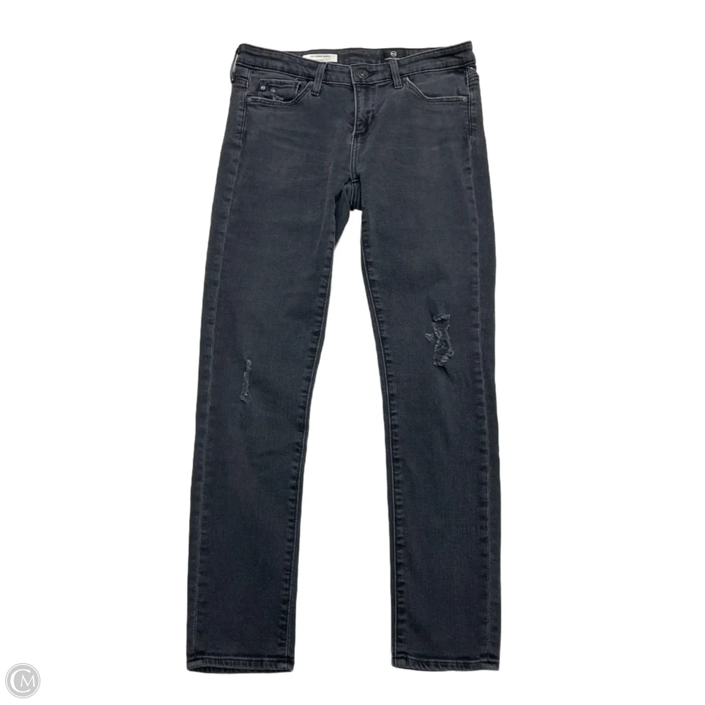 Jeans Skinny By Ag Jeans In Grey Denim, Size: 0