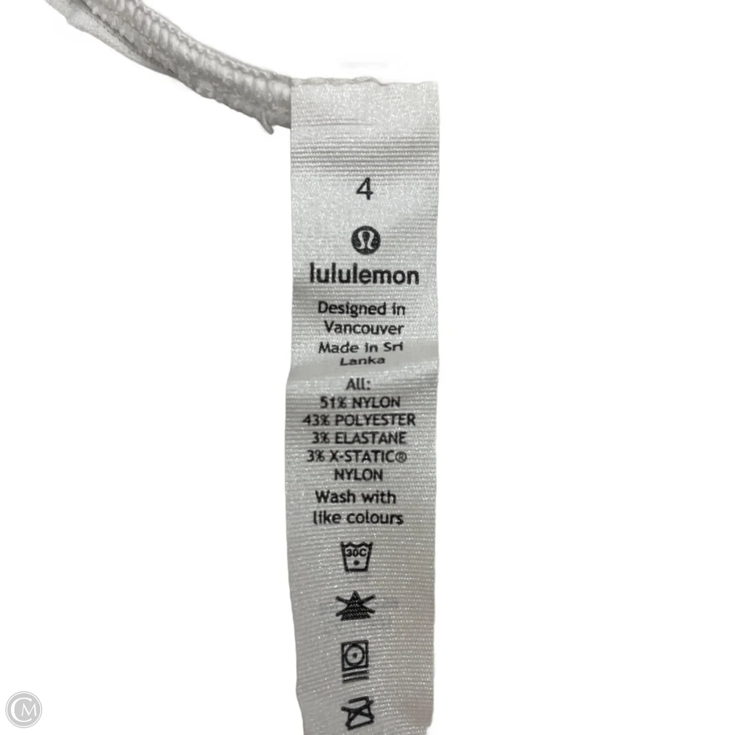 Athletic Tank Top By Lululemon In White, Size: S