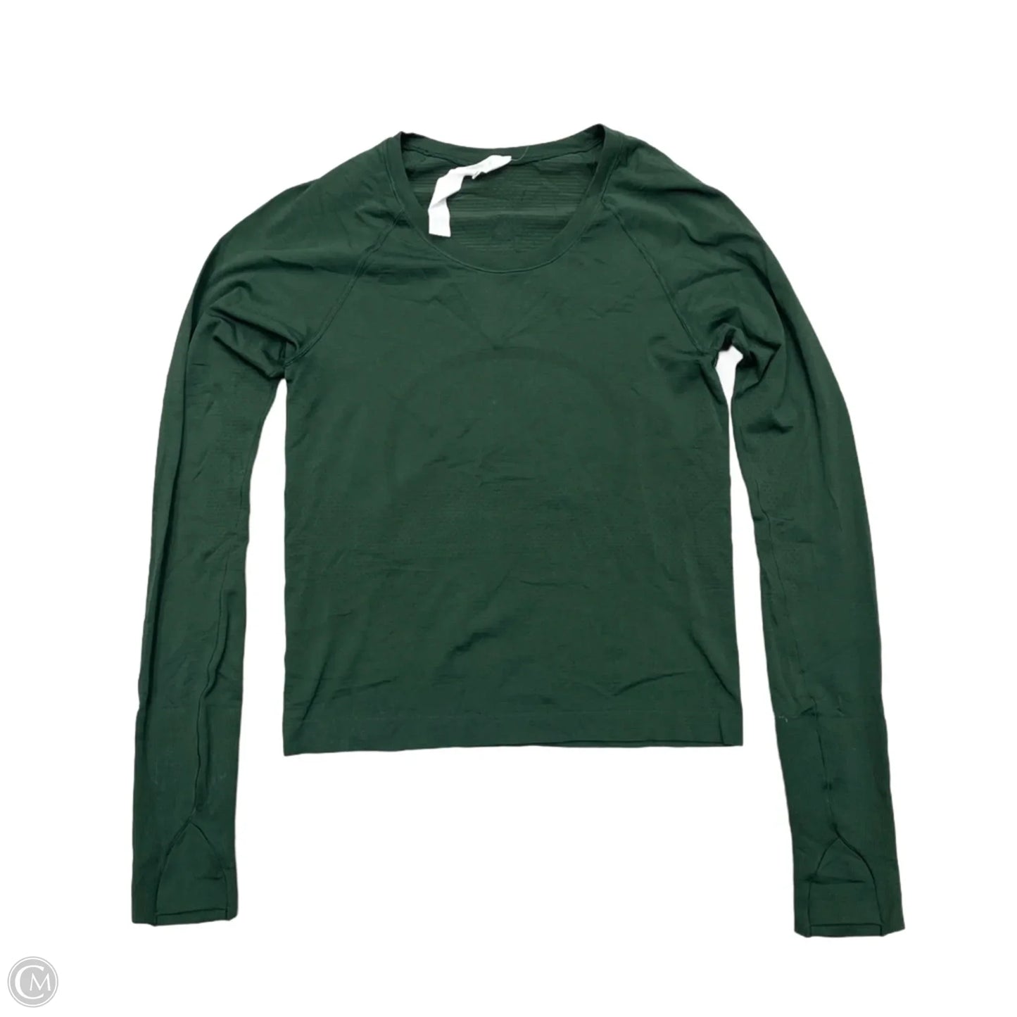 Athletic Top Long Sleeve Crewneck By Lululemon In Green, Size: S