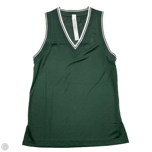 Athletic Tank Top By Lululemon In Green & White, Size: S