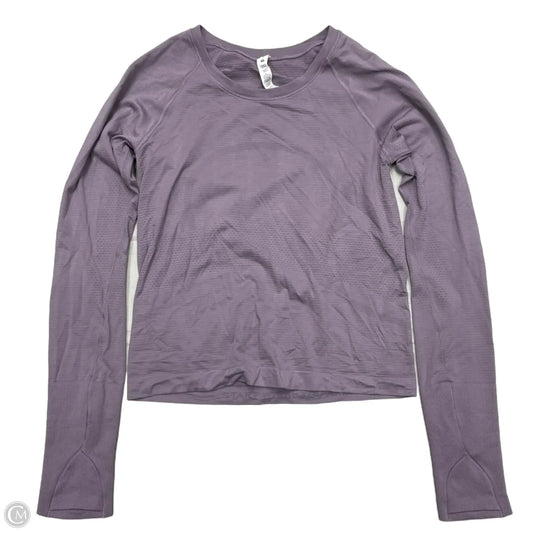 Athletic Top Long Sleeve Crewneck By Lululemon In Purple, Size: S