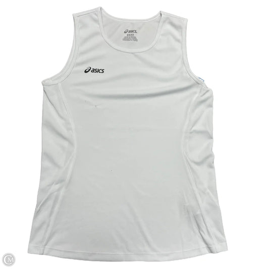 Athletic Tank Top By Asics In White, Size: M