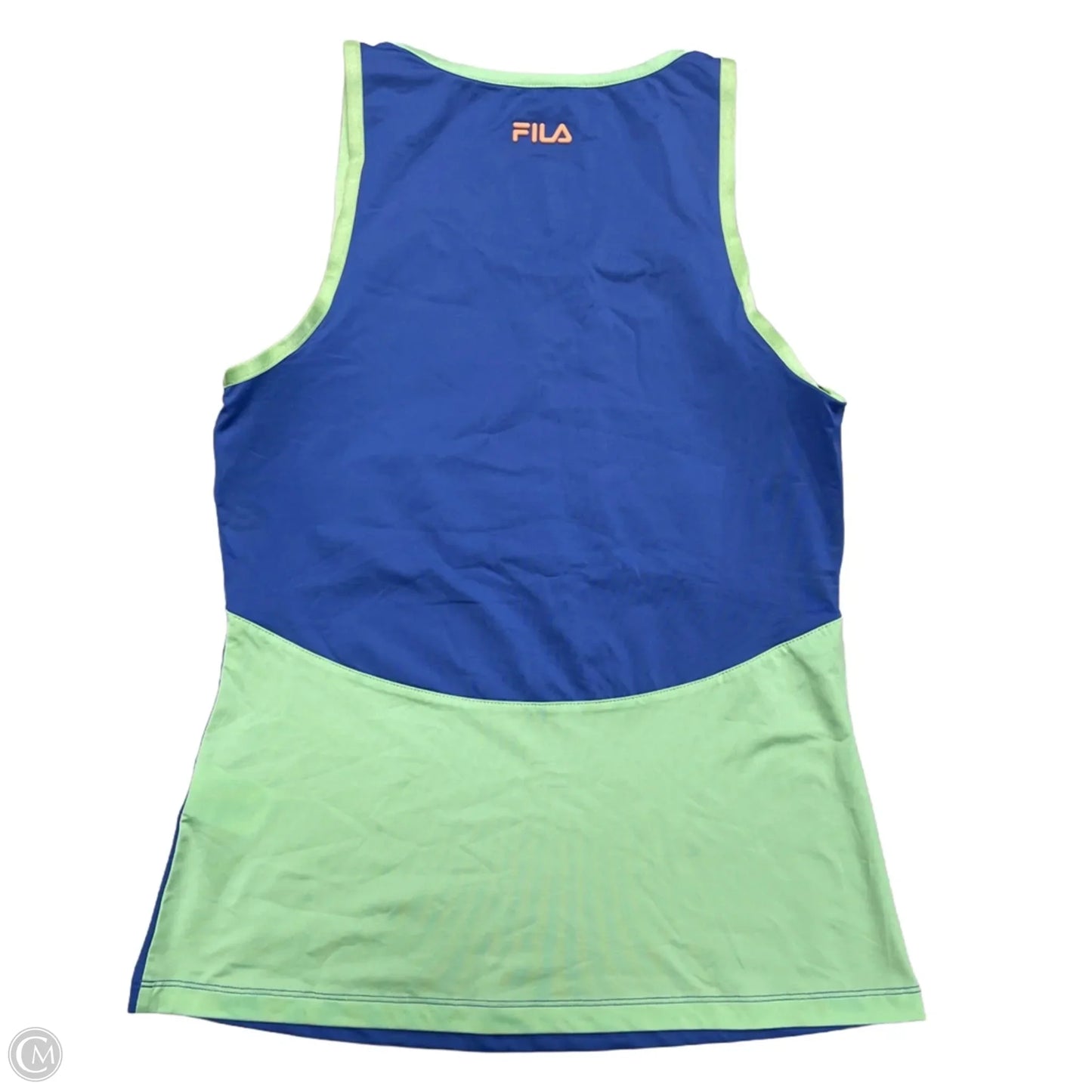 Athletic Tank Top By Fila In Blue & Green, Size: S