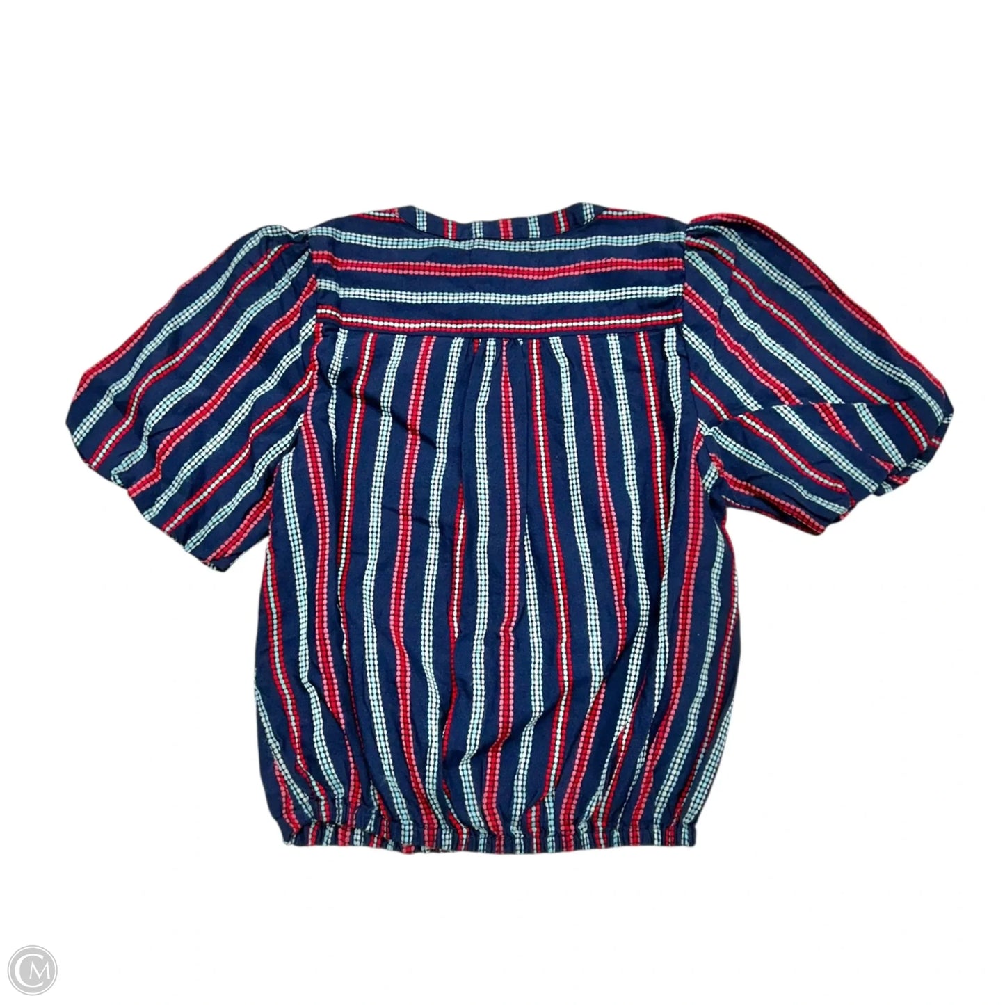 Top Short Sleeve By Michael Stars In Blue & Red, Size: S