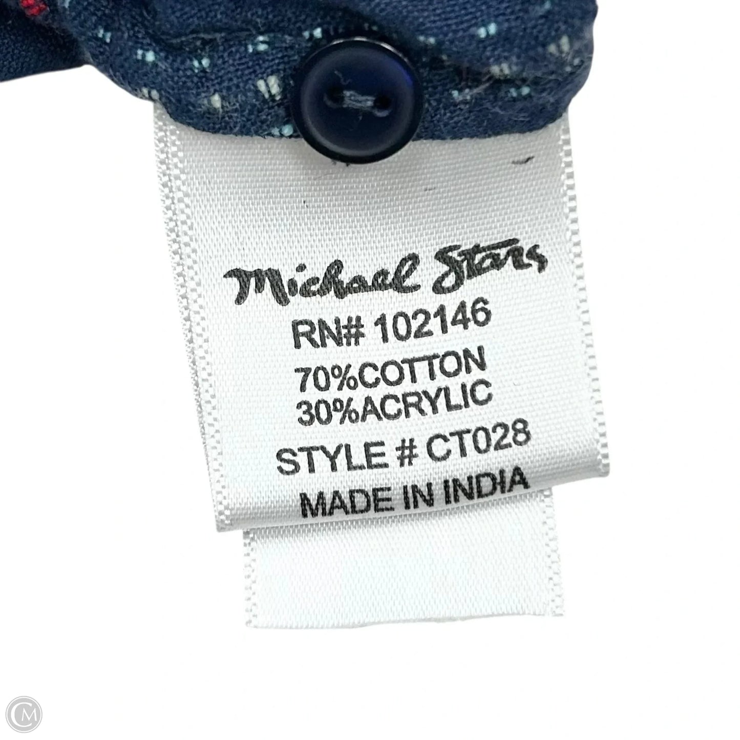 Top Short Sleeve By Michael Stars In Blue & Red, Size: S