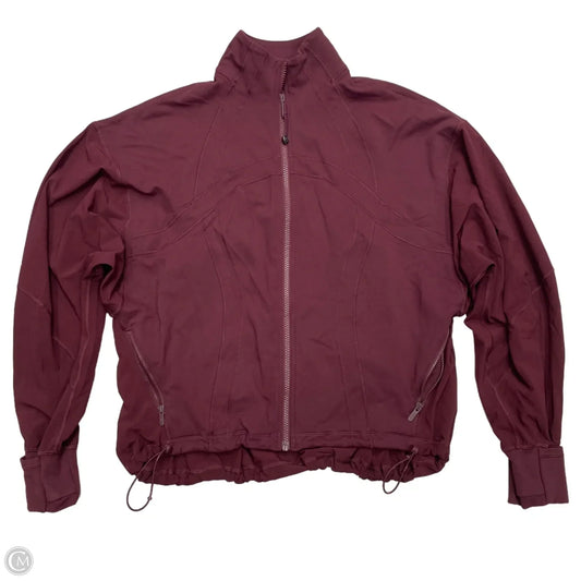 Athletic Jacket By Lululemon In Maroon, Size: S