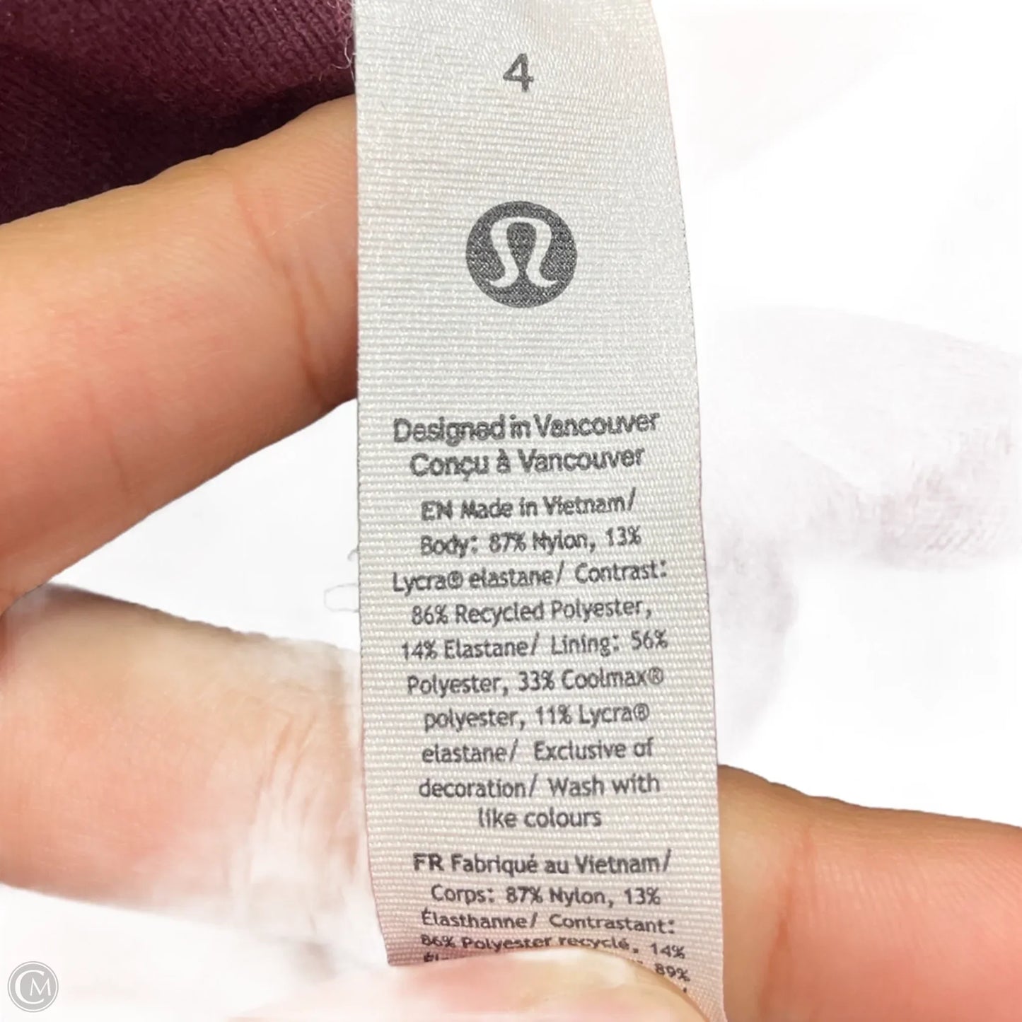 Athletic Jacket By Lululemon In Maroon, Size: S