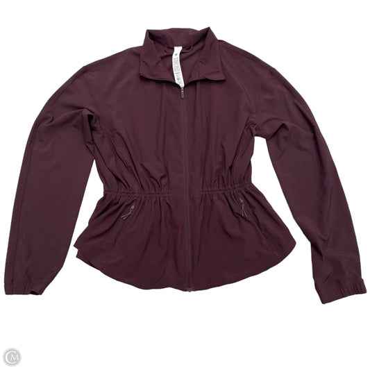 Athletic Jacket By Lululemon In Maroon, Size: S