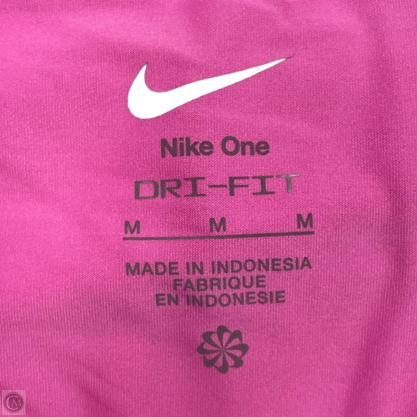 Athletic Top Short Sleeve By Nike Apparel In Pink, Size: M