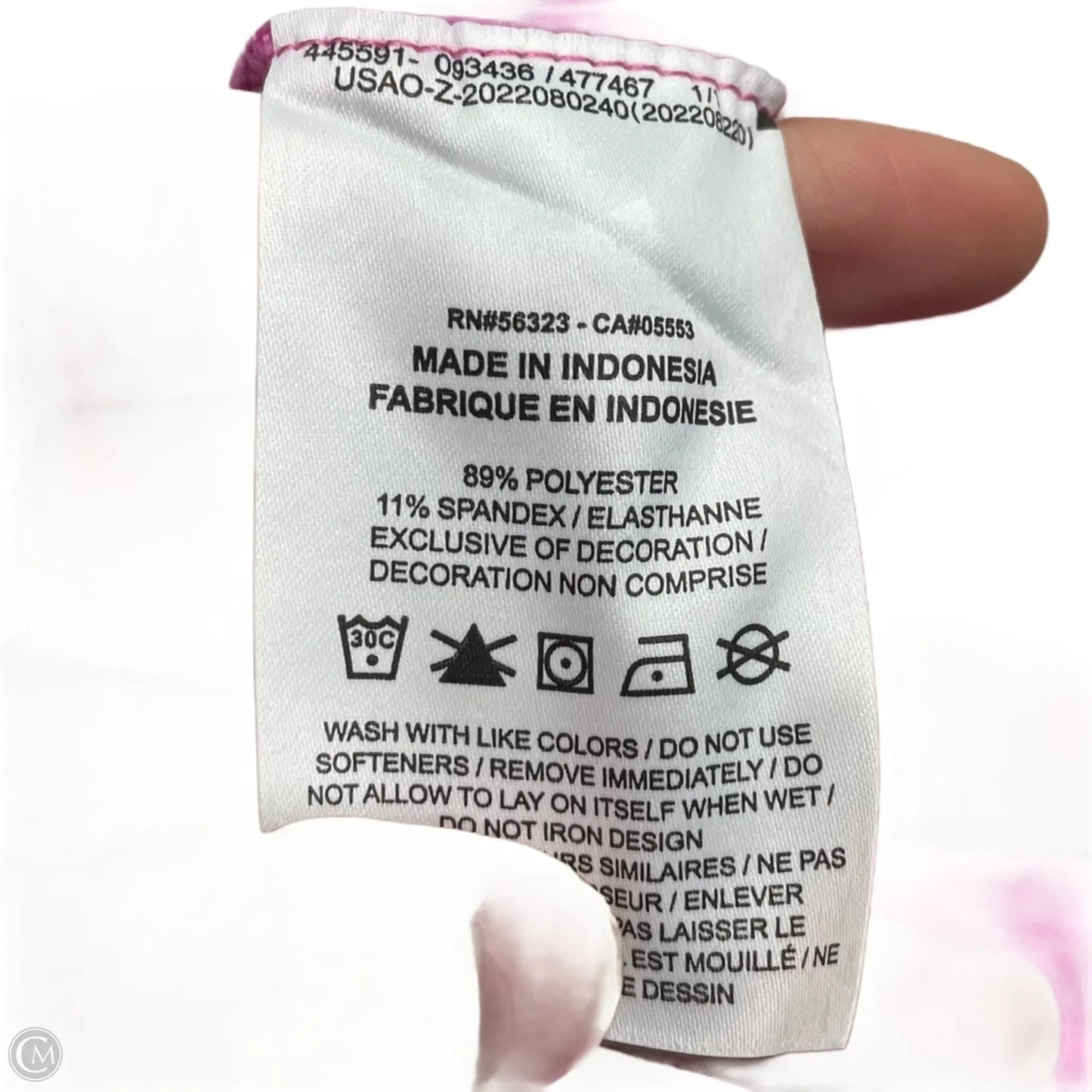 Athletic Top Short Sleeve By Nike Apparel In Pink, Size: M