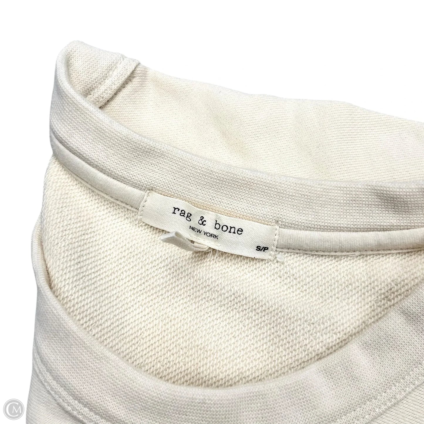 Sweatshirt Crewneck By Rag And Bone In Cream, Size: S