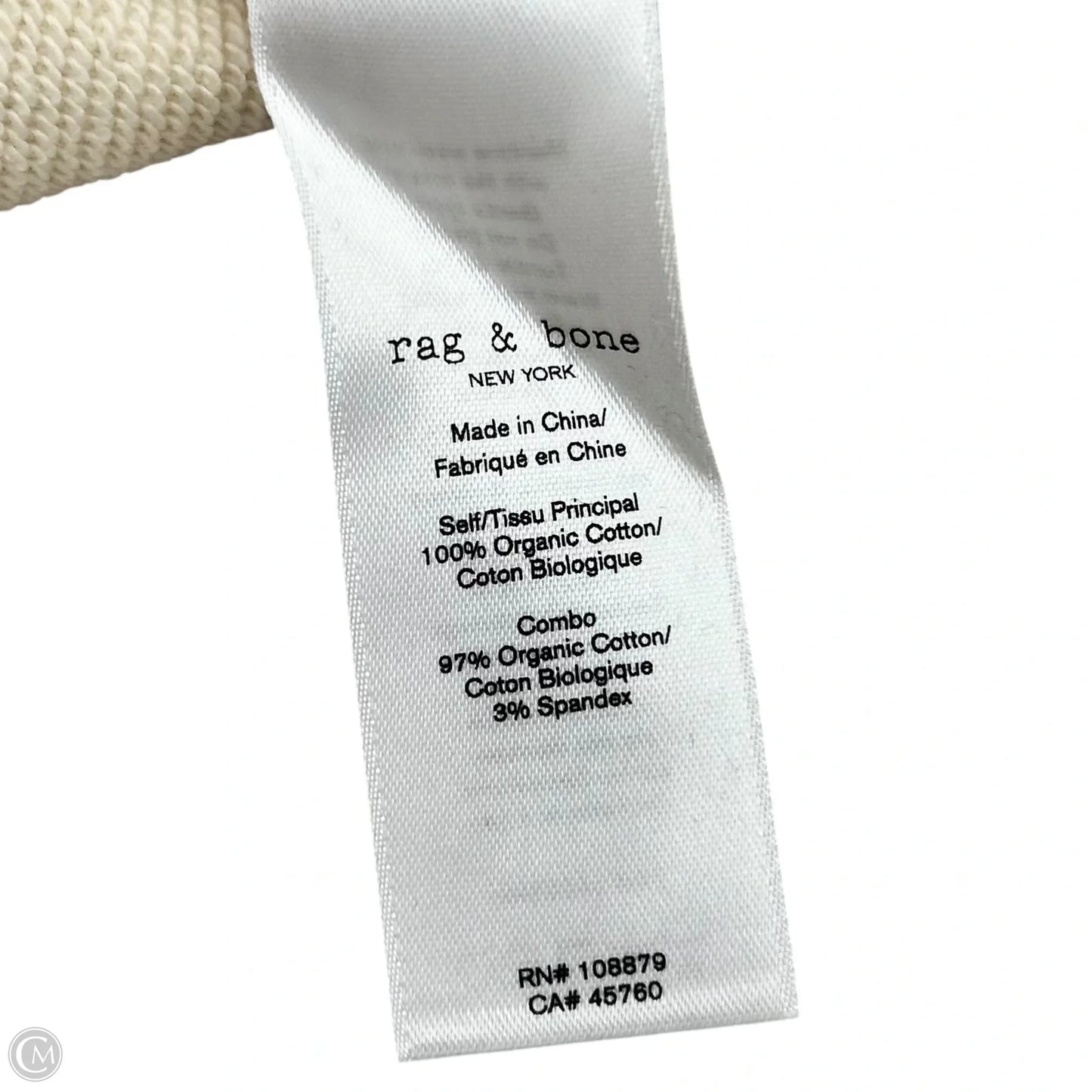 Sweatshirt Crewneck By Rag And Bone In Cream, Size: S