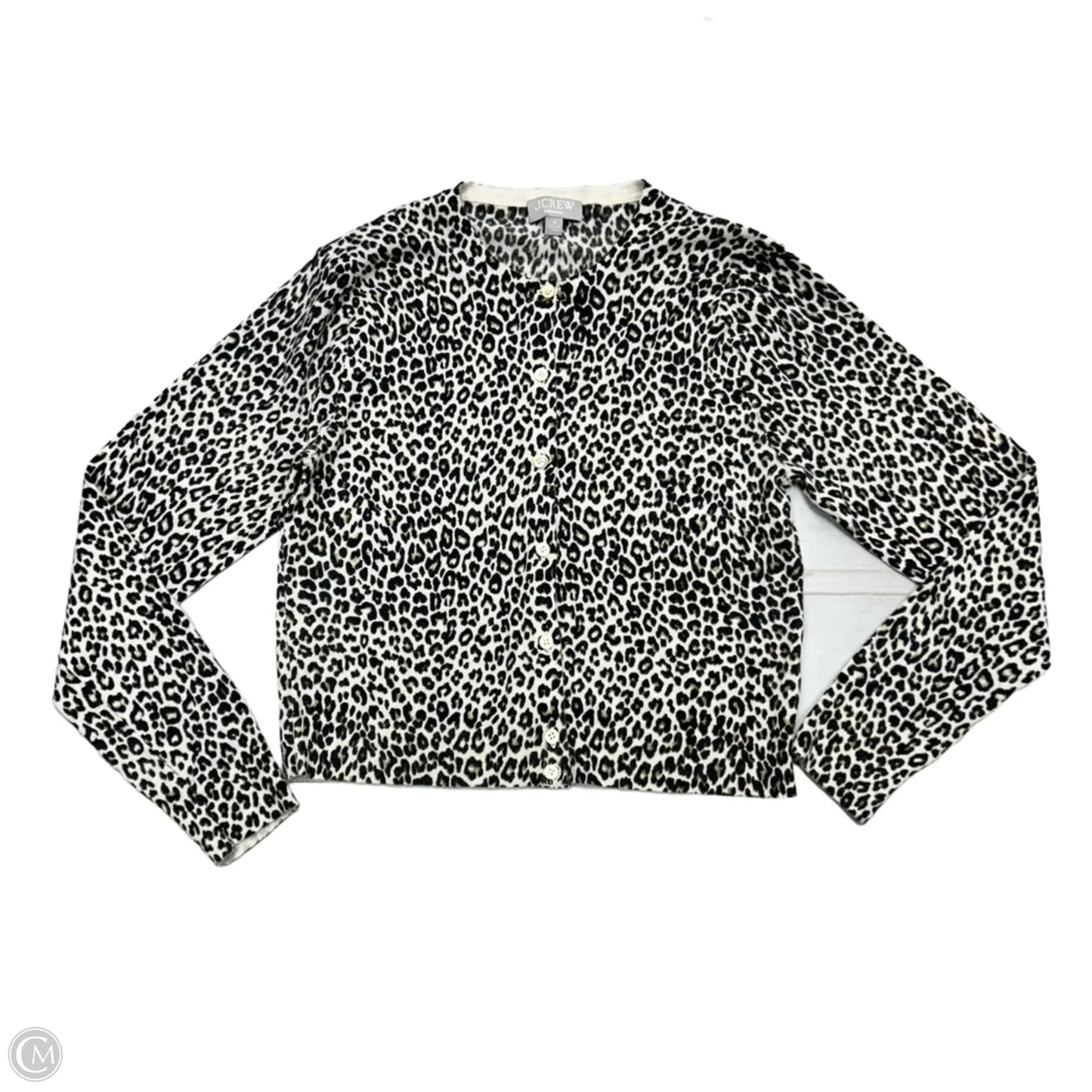 Sweater Cardigan Cashmere By J. Crew In Leopard Print, Size: M