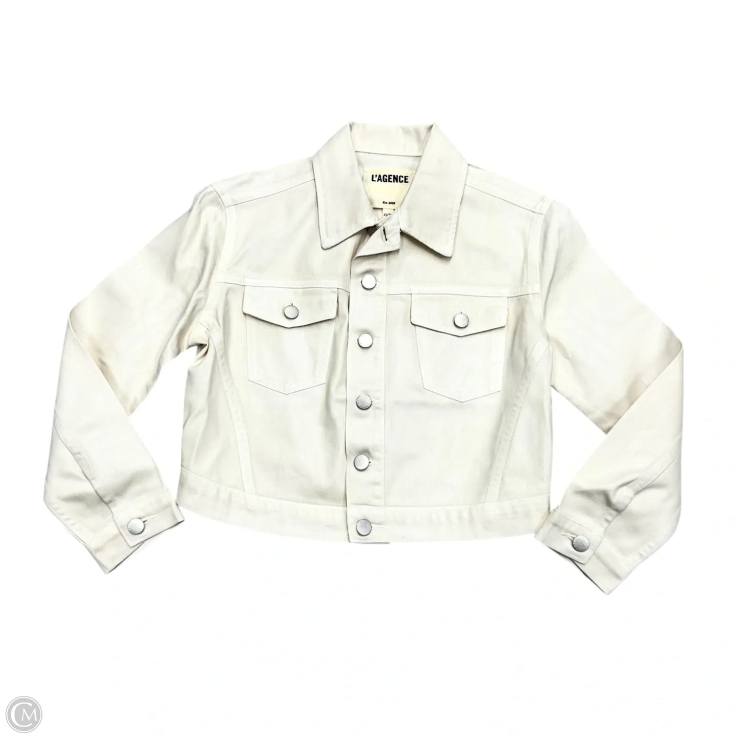 Jacket Denim By L Agence In Cream, Size: Xs
