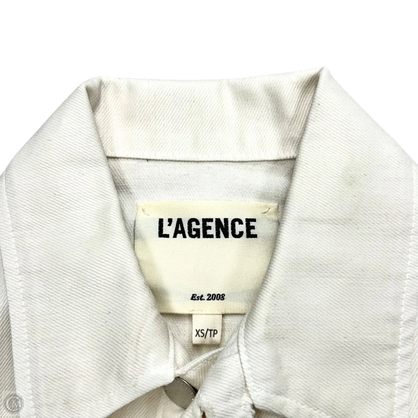 Jacket Denim By L Agence In Cream, Size: Xs