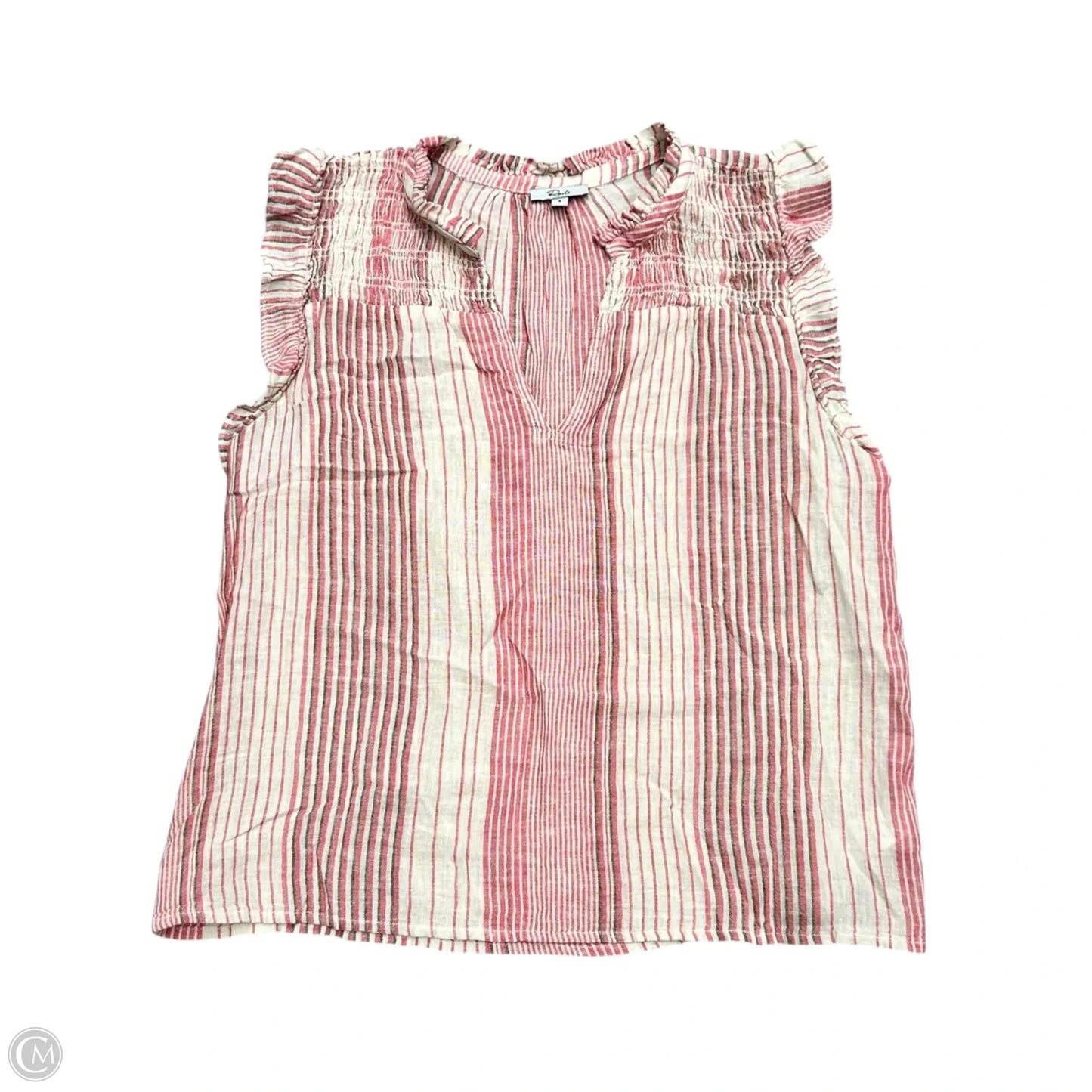 Top Sleeveless By Rails In Cream & Pink, Size: S
