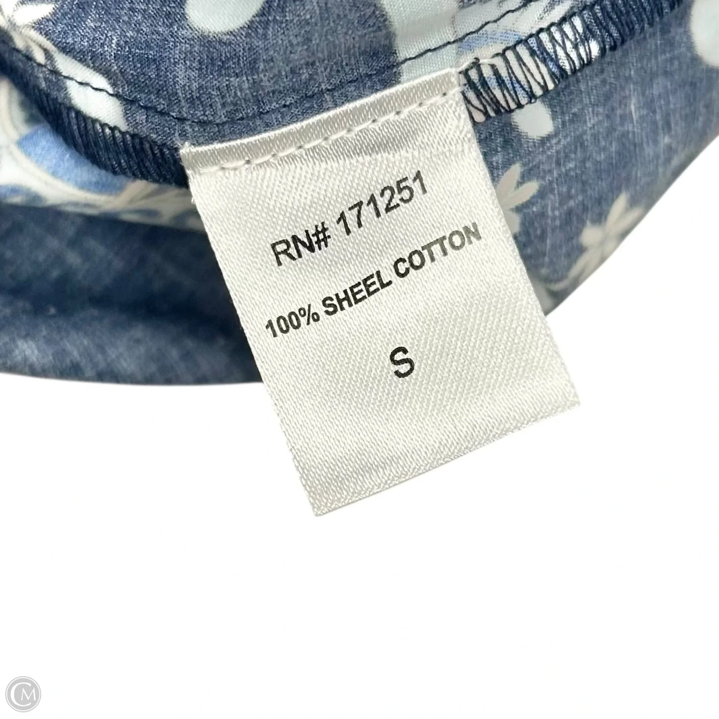 Top Short Sleeve By Love The Label In Blue, Size: S