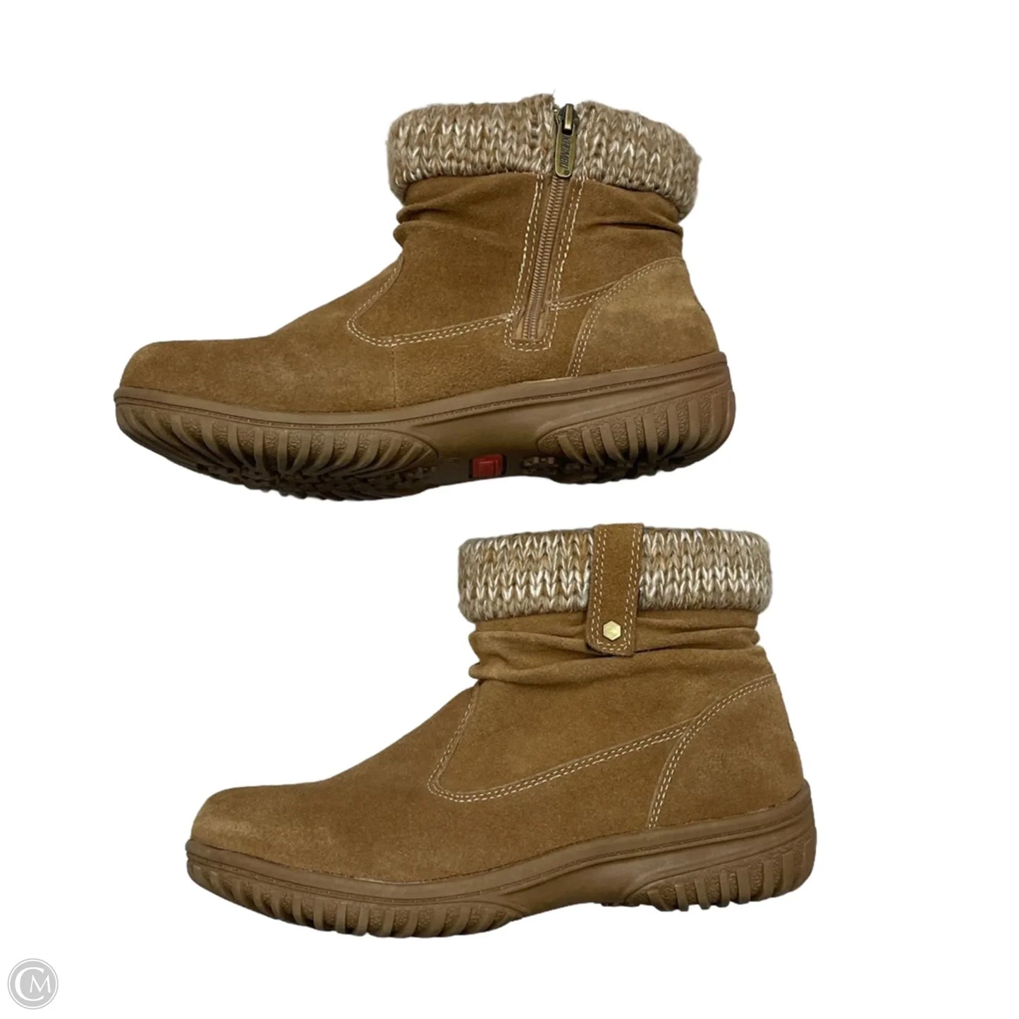 Boots Ankle Flats By Khombu In Tan, Size: 9