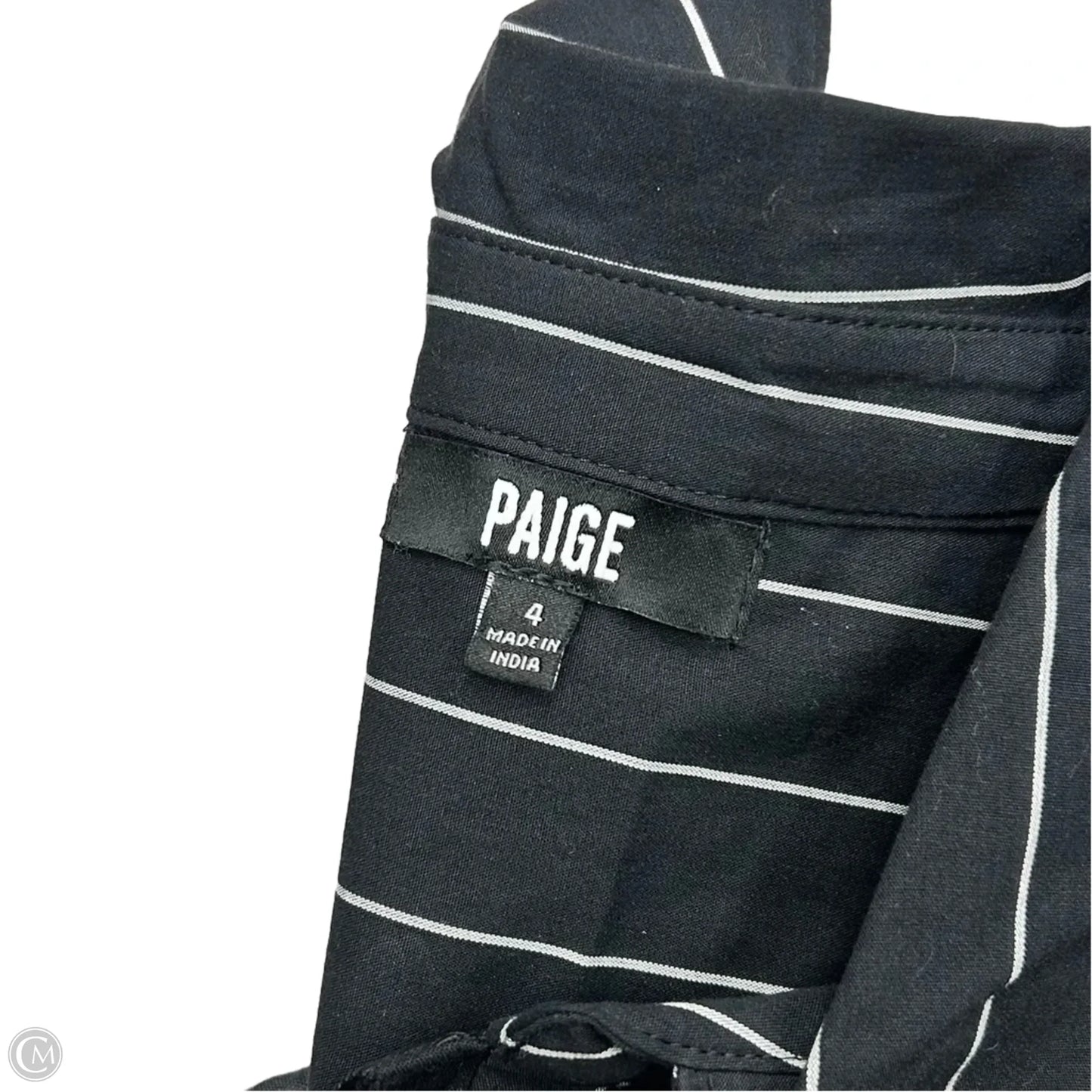 Top Long Sleeve By Paige In Black & White, Size: S