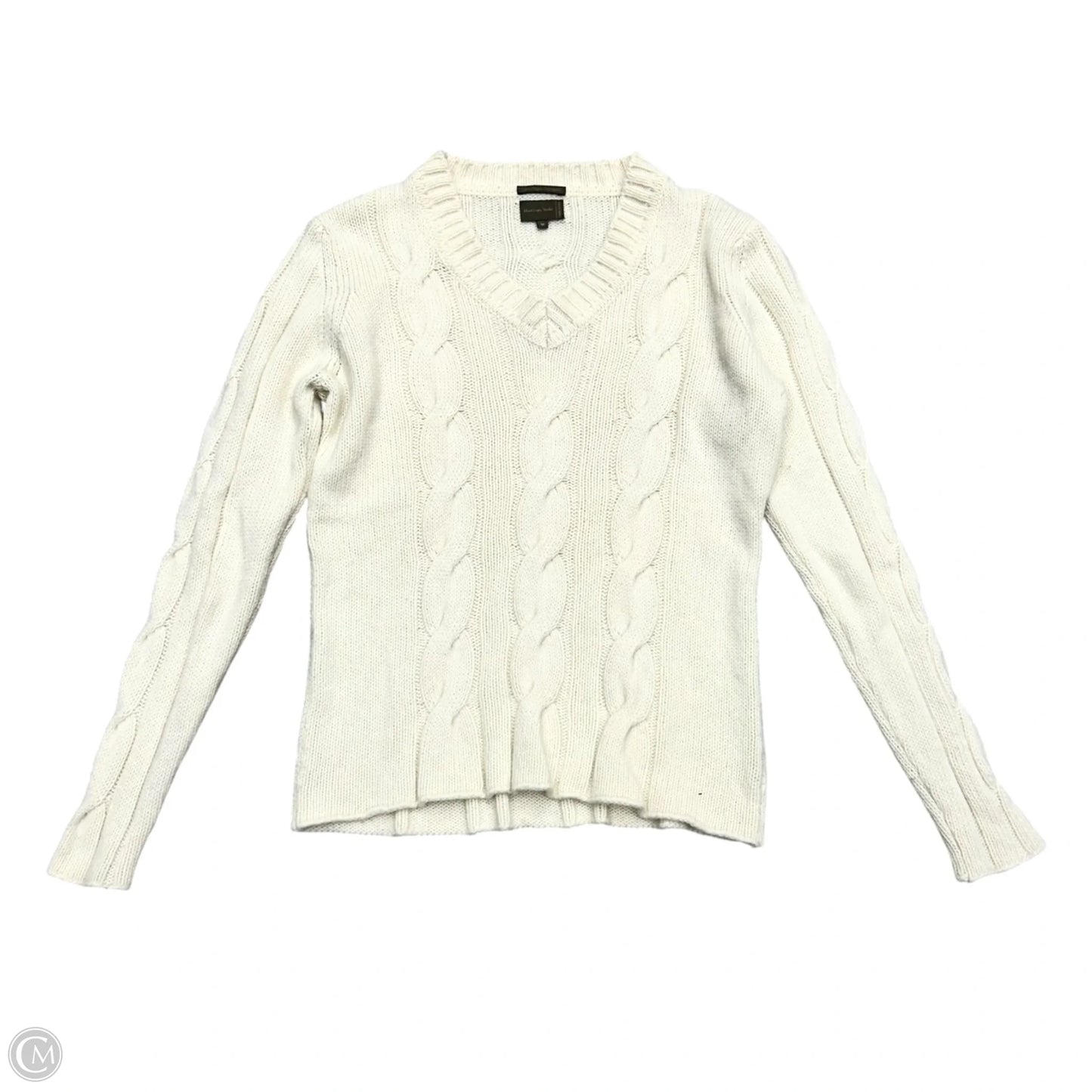 Sweater Cardigan Cashmere By Mantovani Studio In Cream, Size: M