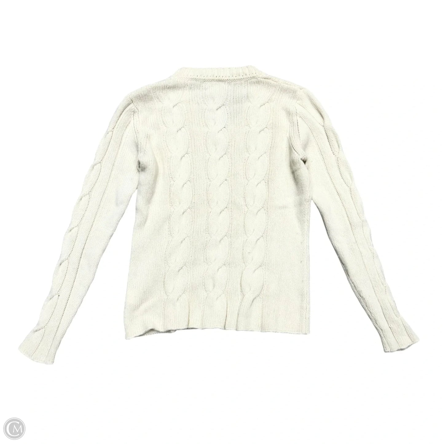 Sweater Cardigan Cashmere By Mantovani Studio In Cream, Size: M