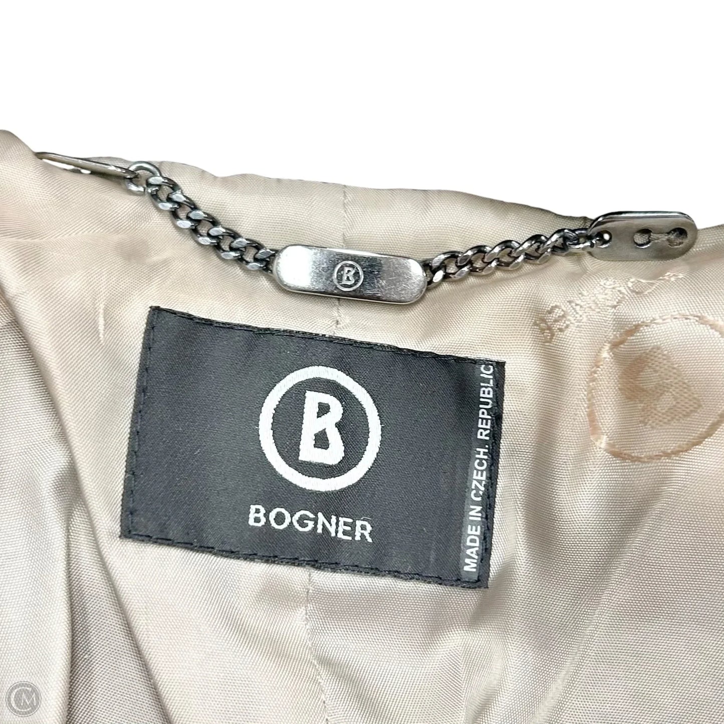 Coat Puffer & Quilted By Bogner In Taupe, Size: L