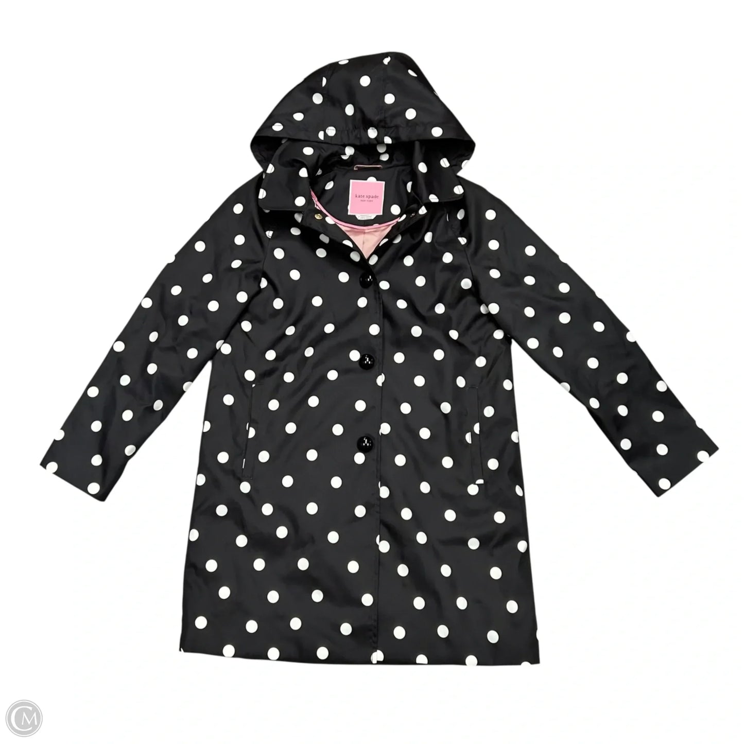 Jacket Designer By Kate Spade In Black & White, Size: M