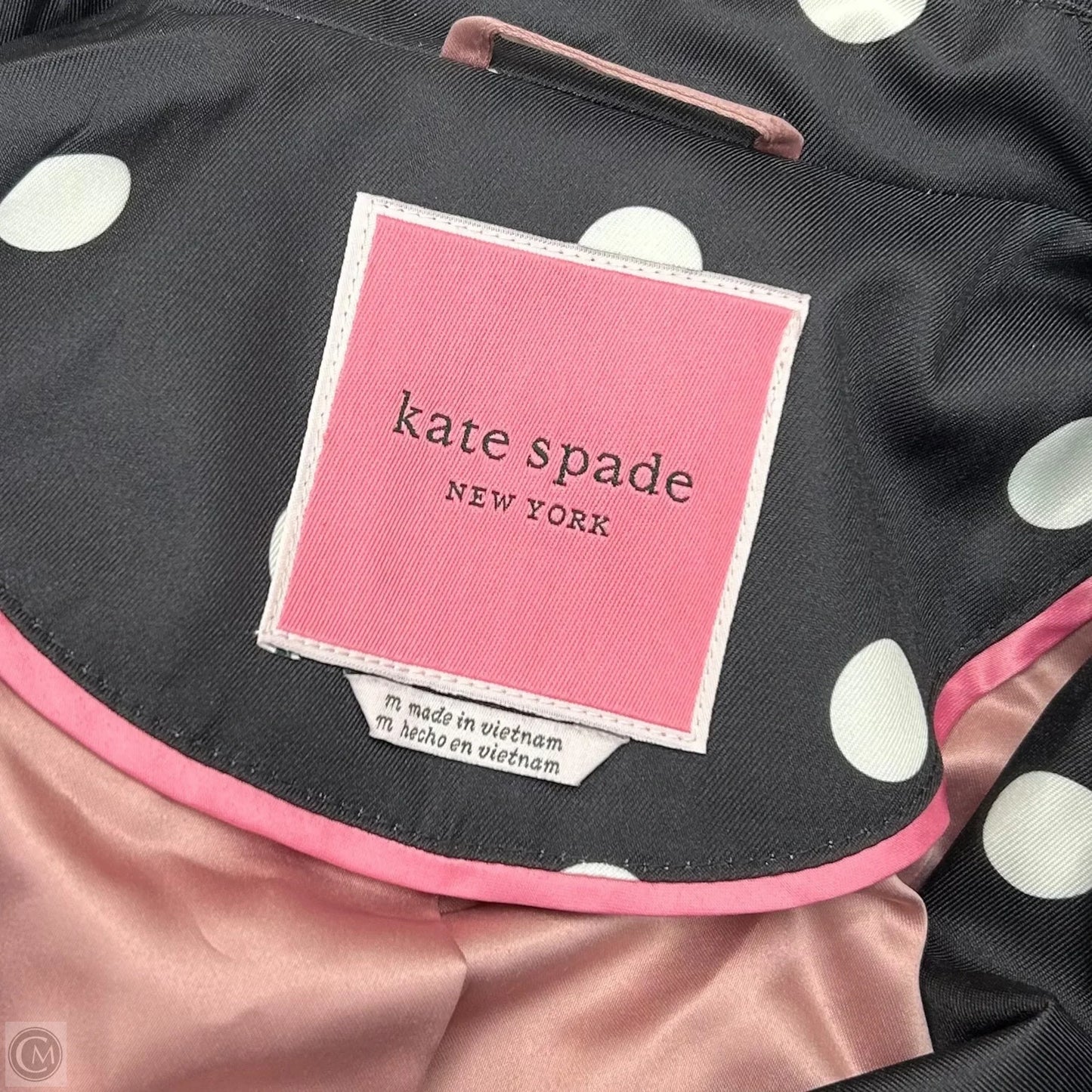 Jacket Designer By Kate Spade In Black & White, Size: M