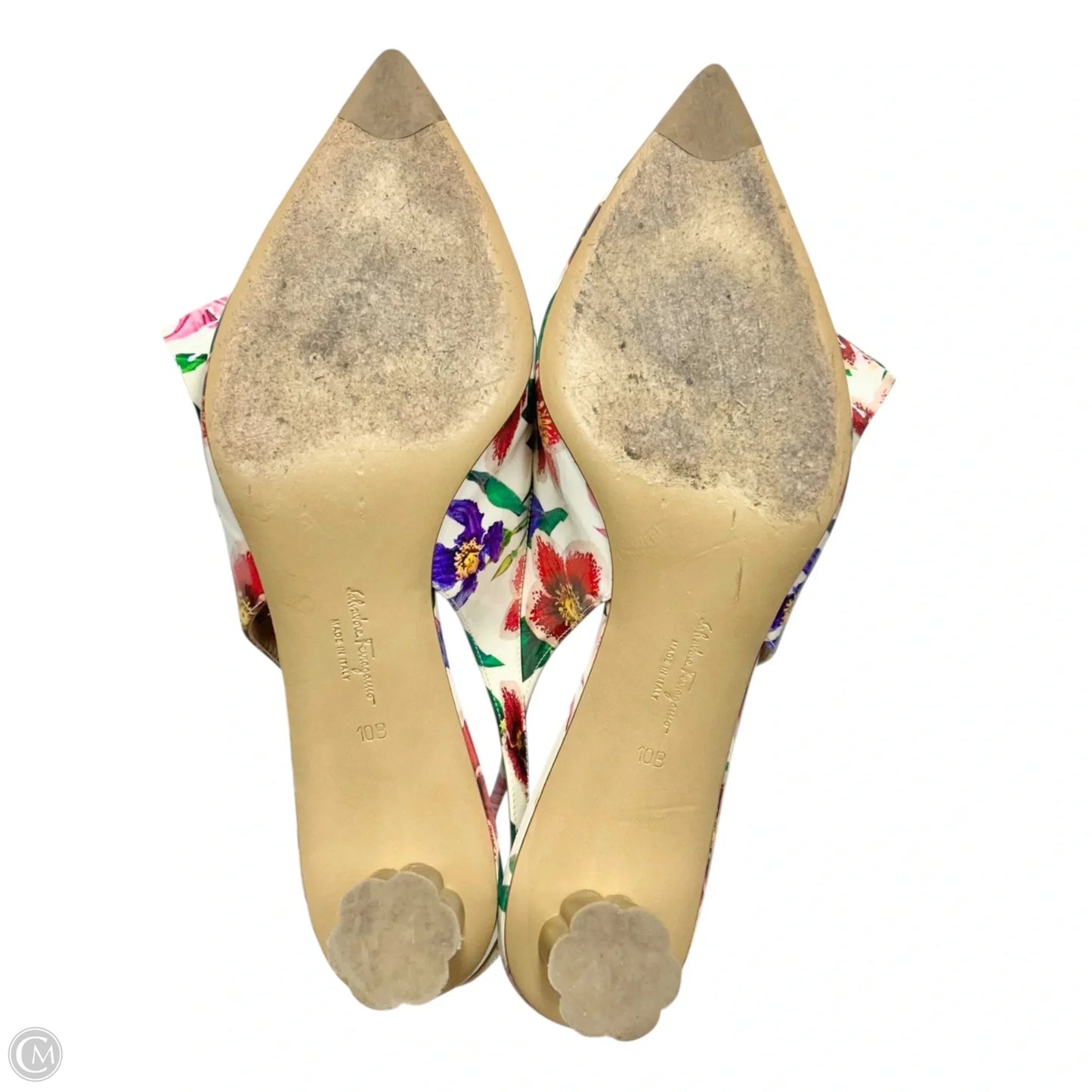 Shoes Luxury Designer By Ferragamo In Floral Print, Size: 10