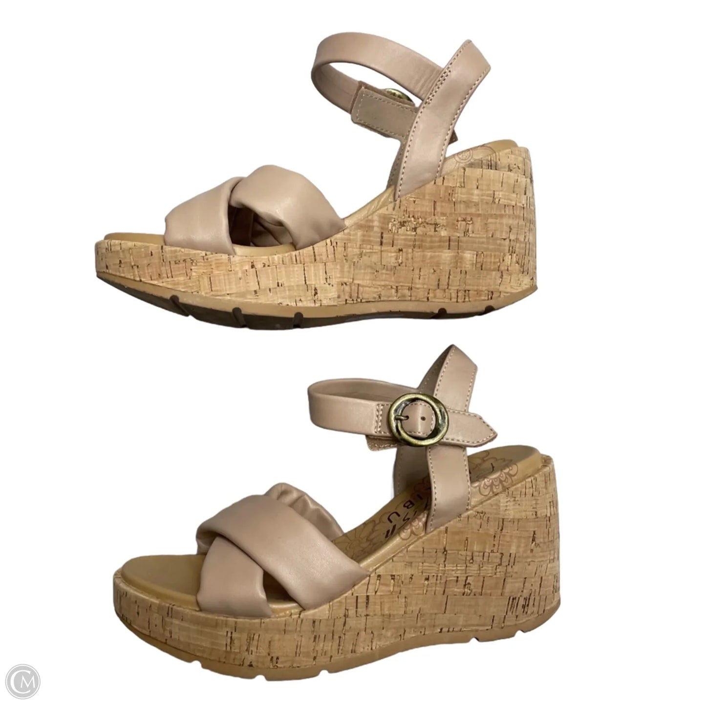 Sandals Heels Wedge By Blowfish In Beige, Size: 7.5