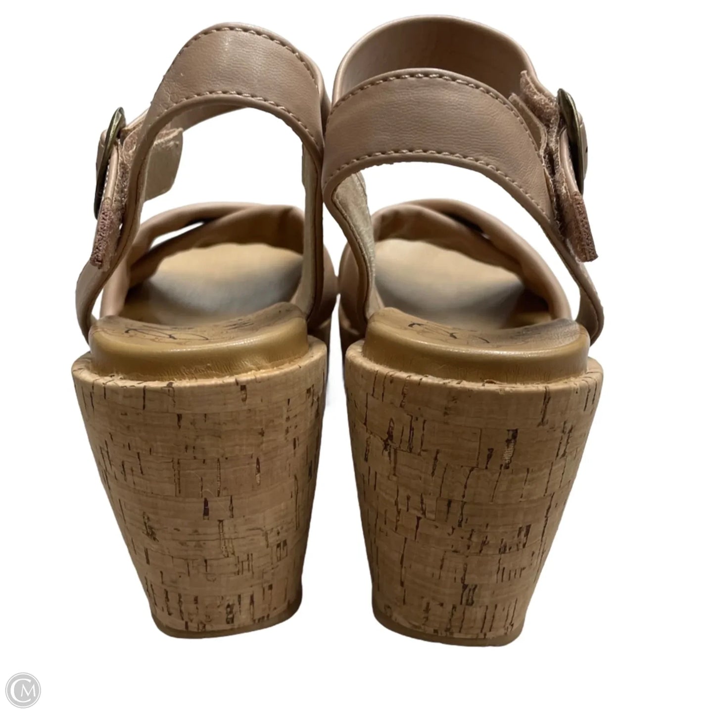 Sandals Heels Wedge By Blowfish In Beige, Size: 7.5