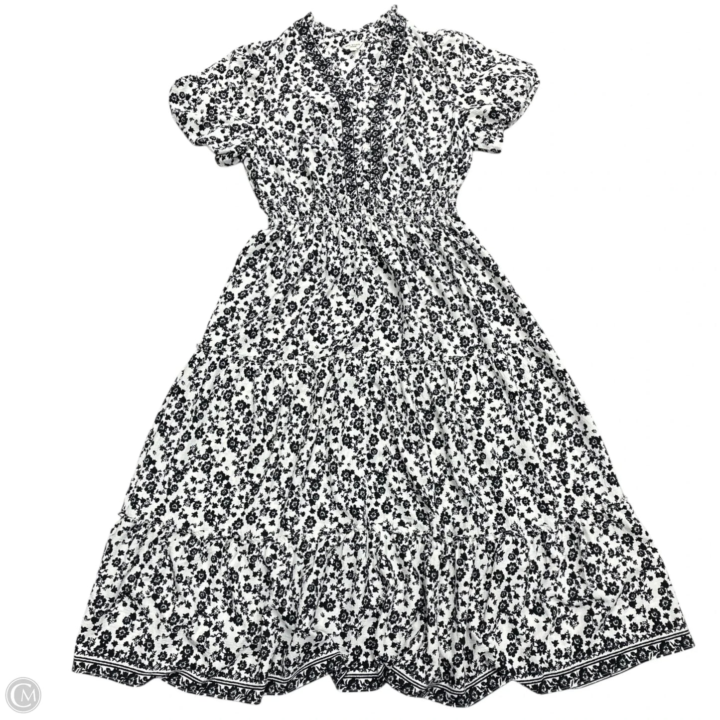 Dress Casual Maxi By Max Studio In Black & White, Size: 1x