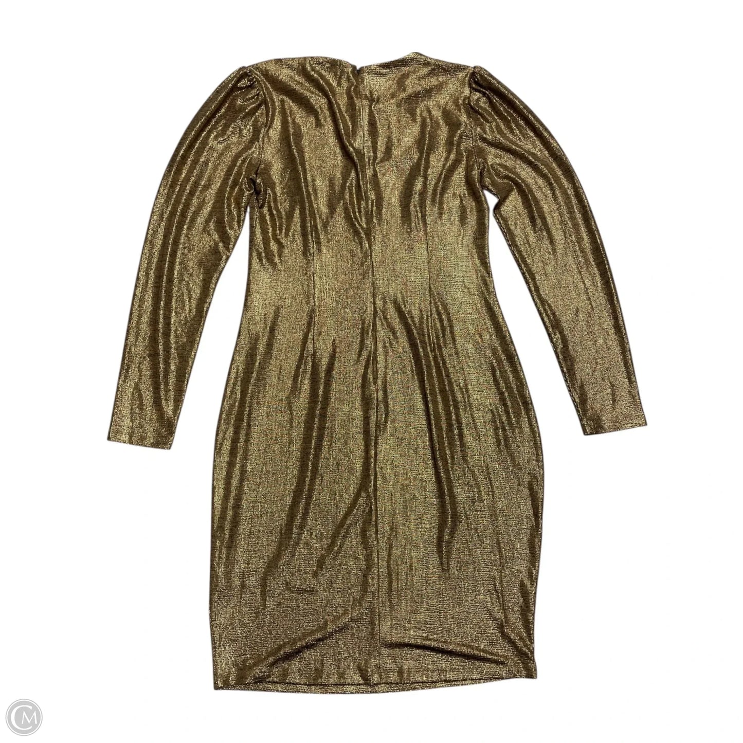 Dress Designer By Zac By Zac Posen In Bronze, Size: L