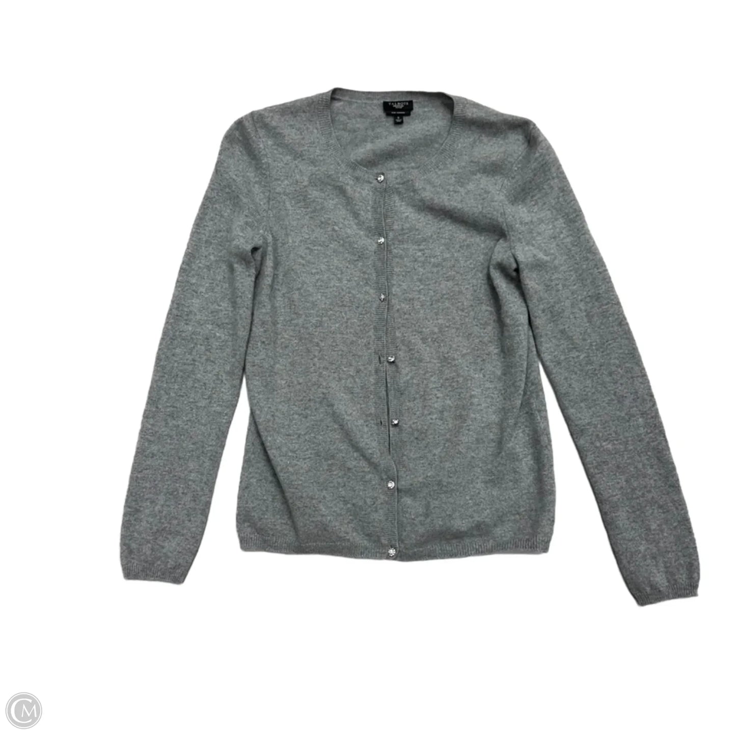 Sweater Cardigan Cashmere By Talbots In Grey, Size: S