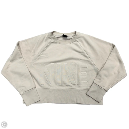 Athletic Sweatshirt Crewneck By Nike Apparel In Cream, Size: Xs