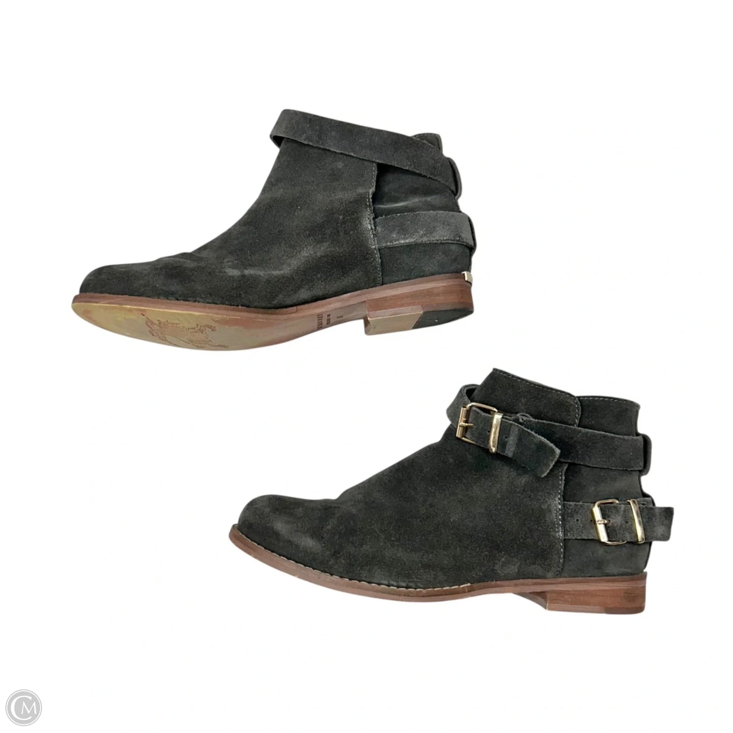 Boots Luxury Designer By Burberry In Black, Size: 7.5