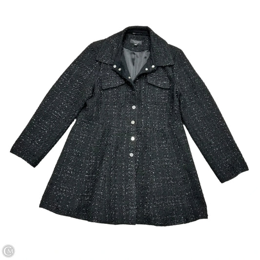 Coat Peacoat By Laundry In Black & Silver, Size: Xl