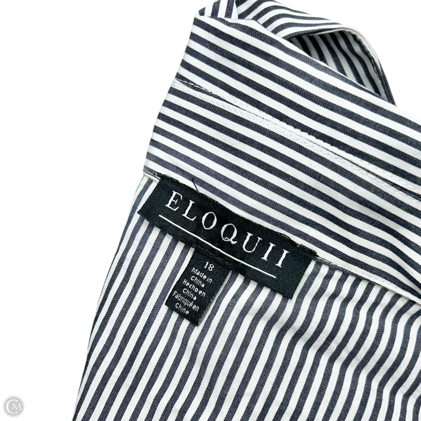 Dress Casual Midi By Eloquii In Grey & White, Size: 2x