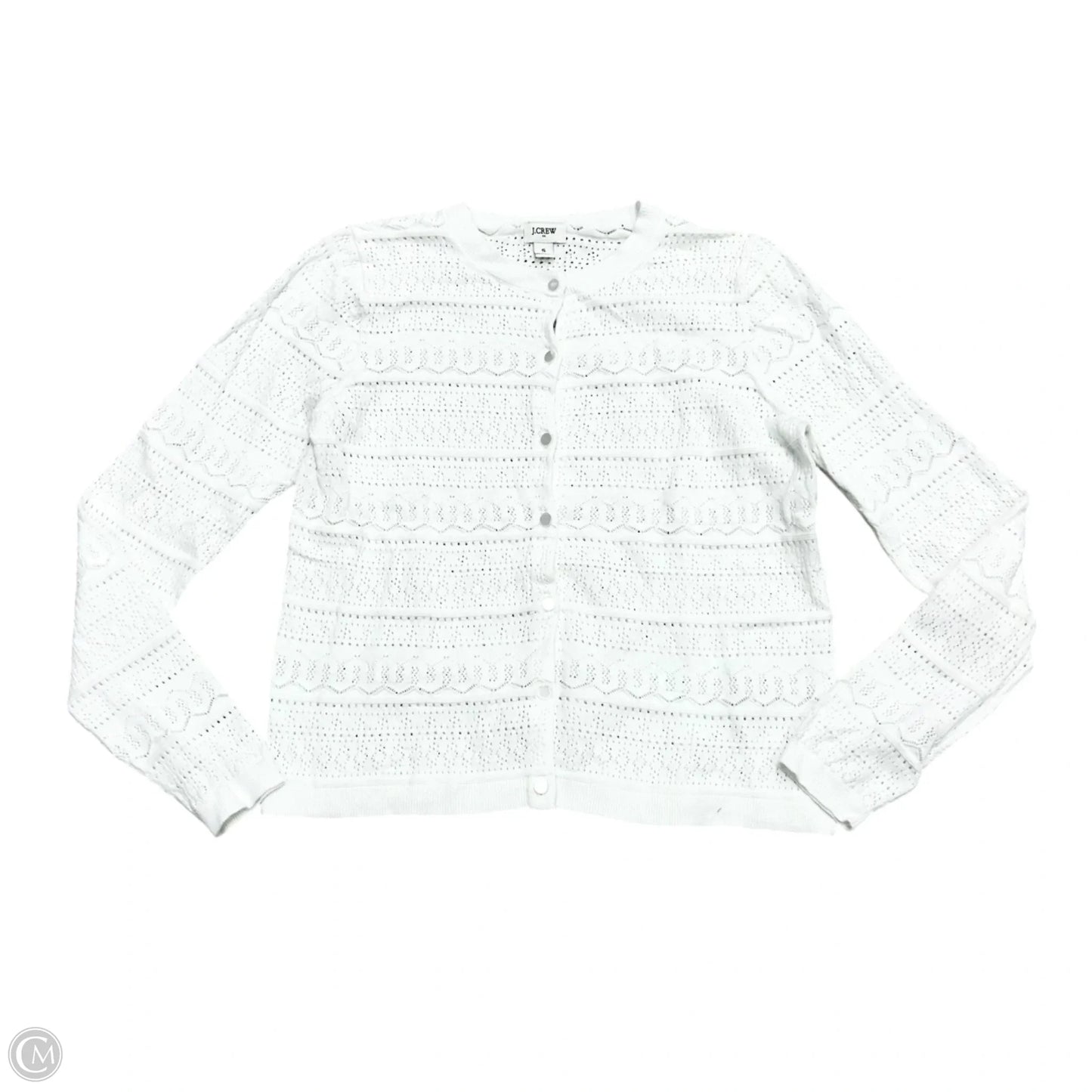 Sweater Cardigan By J. Crew In White, Size: S