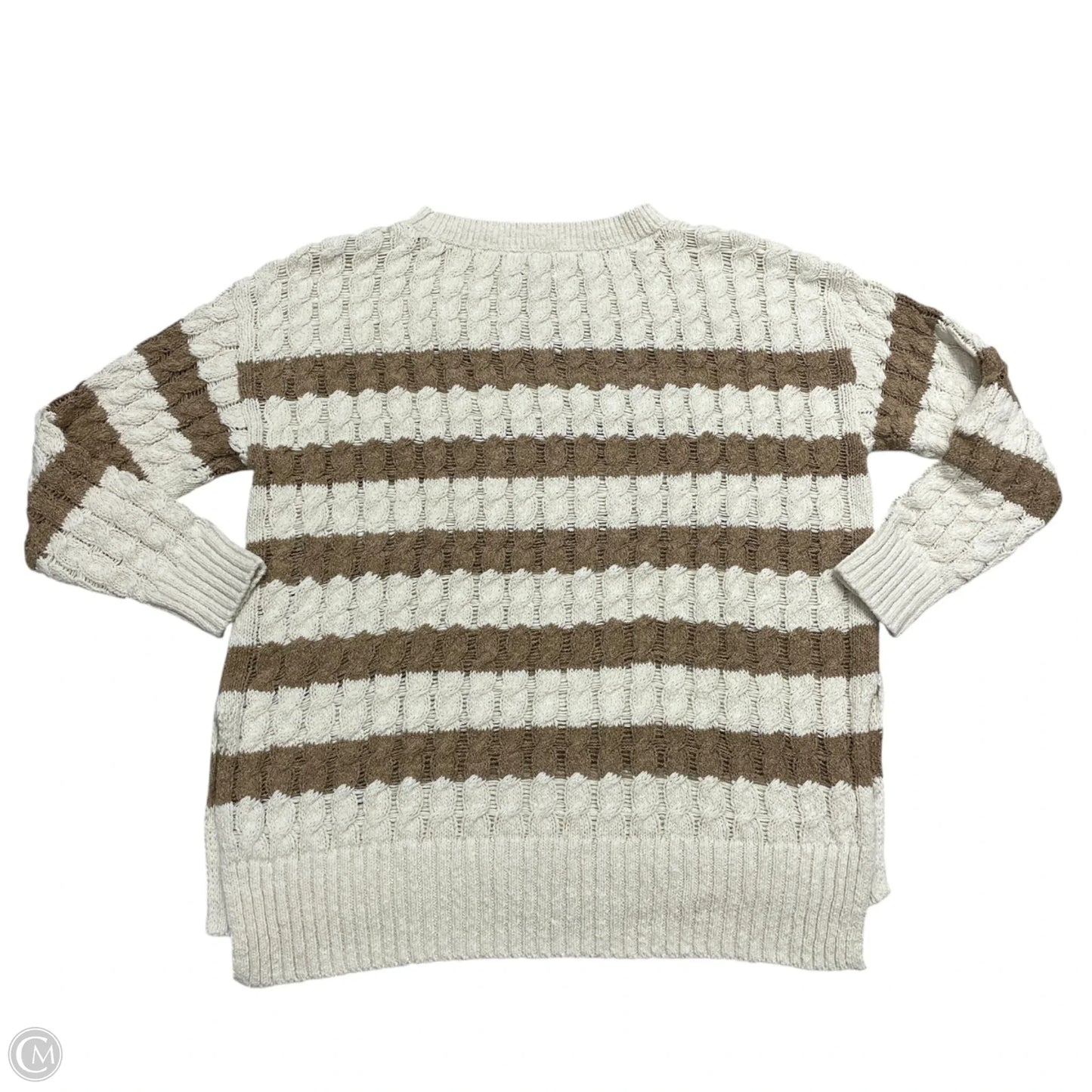 Sweater By Pilcro In Tan & White, Size: S