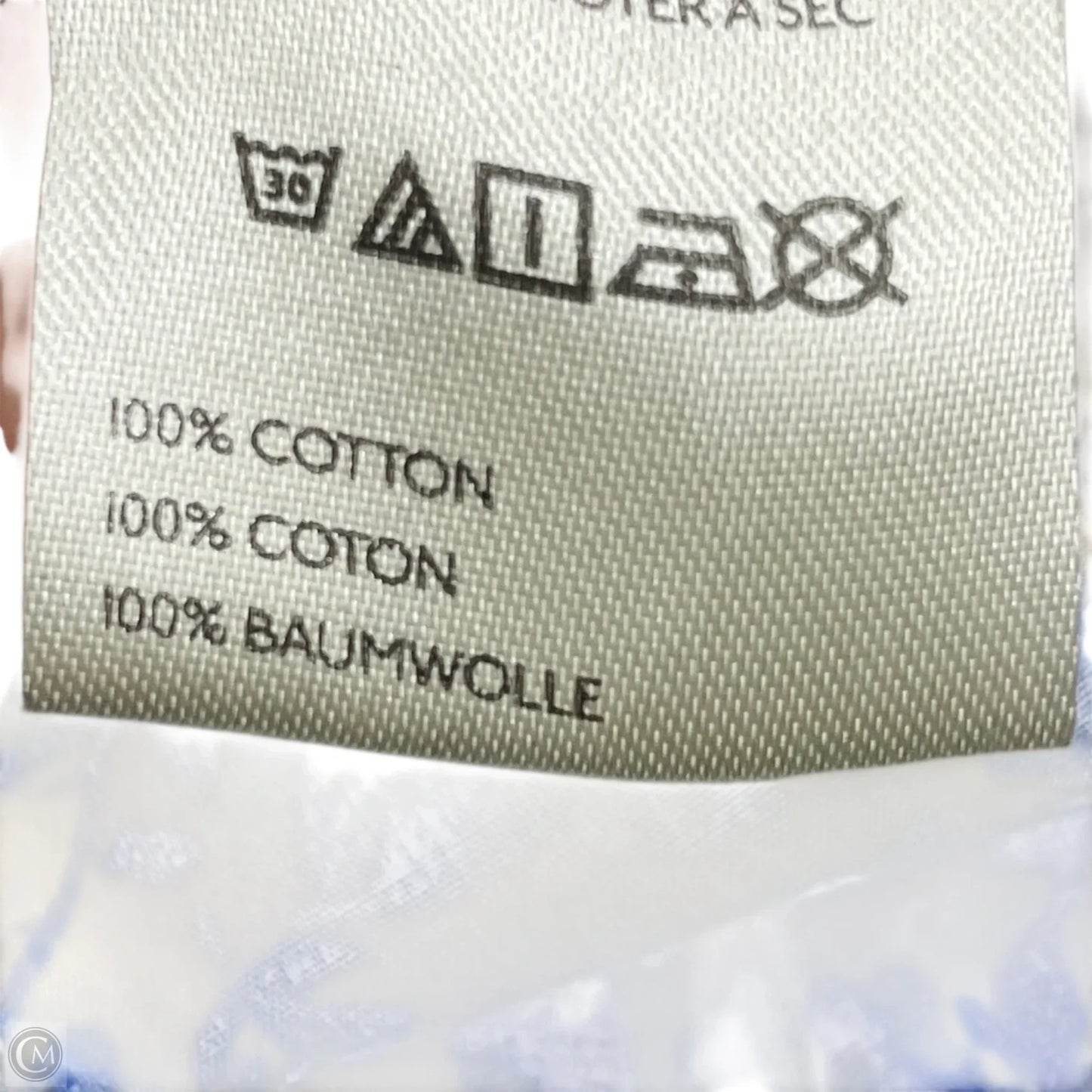 Top Short Sleeve By Maeve In Blue & White, Size: S