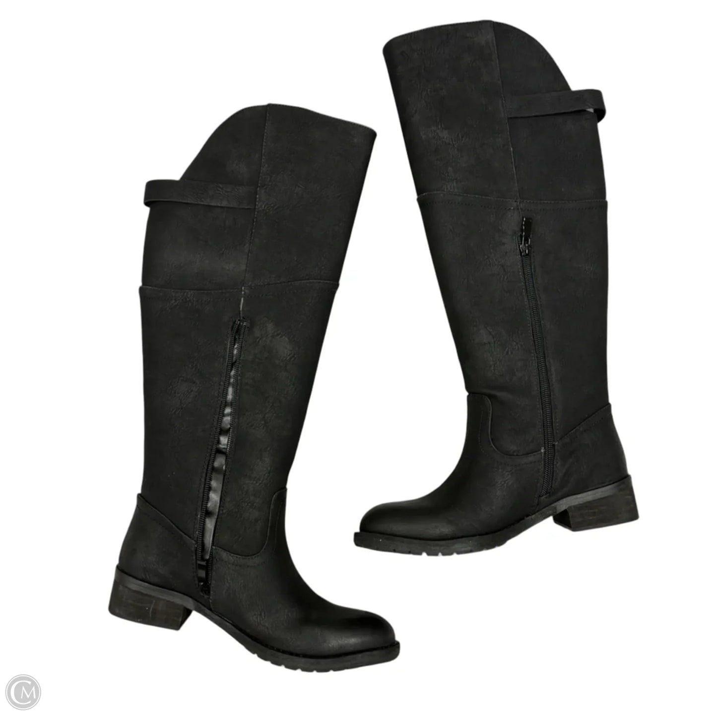 Boots Knee Flats By Very Volatile In Black, Size: 7