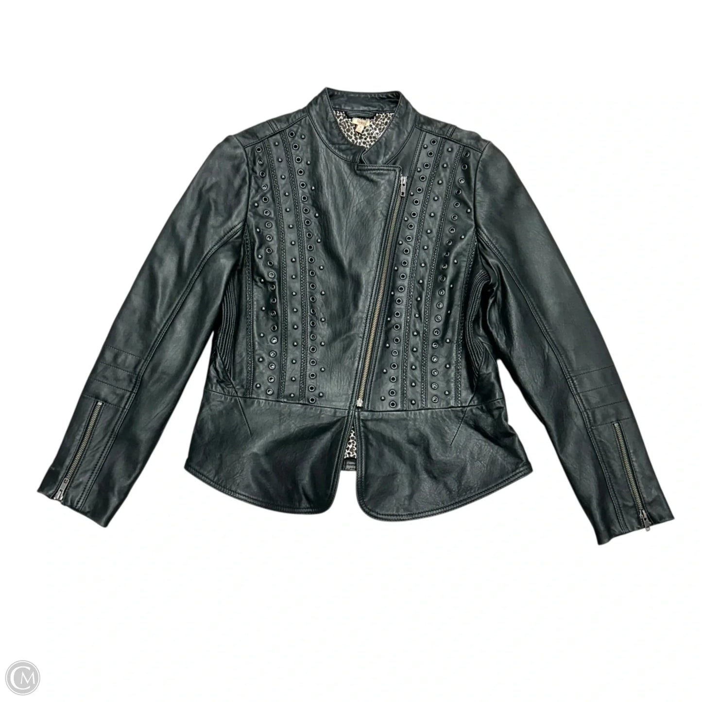 Jacket Leather By Reba In Black, Size: M