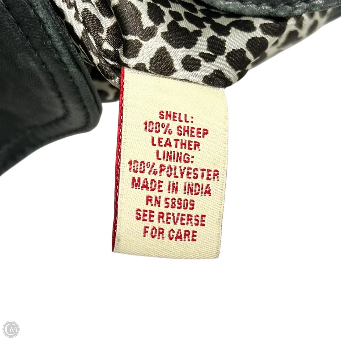 Jacket Leather By Reba In Black, Size: M