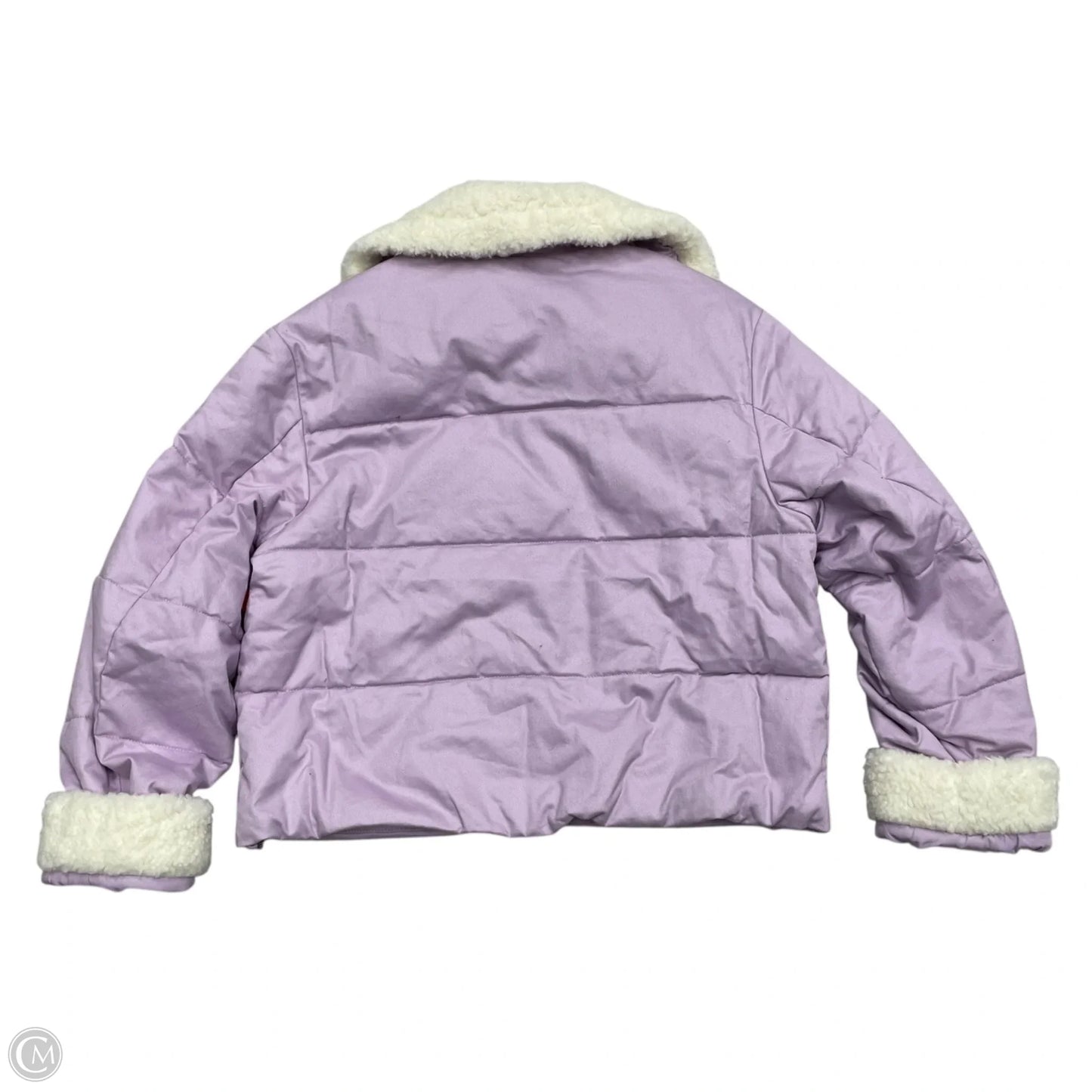 Coat Puffer & Quilted By Loft In Purple & White, Size: Xsp
