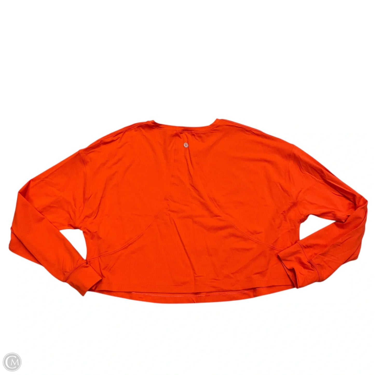 Athletic Top Long Sleeve Crewneck By Lululemon In Orange, Size: S